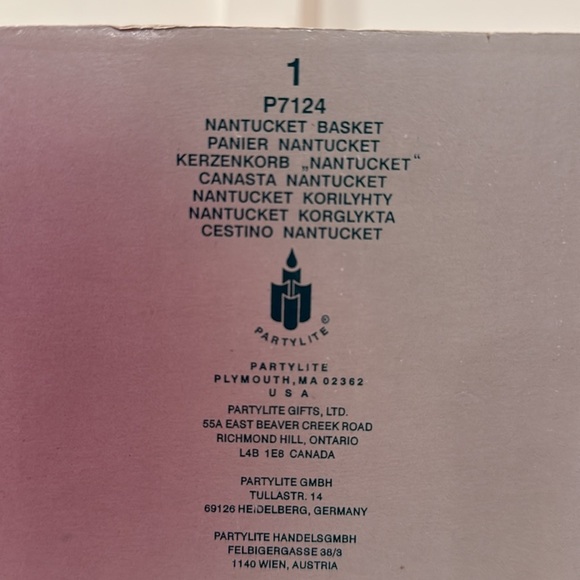 NEW PartyLite Nantucket Basket Bisque Porcelain Candle Holder - Picture 2 of 8